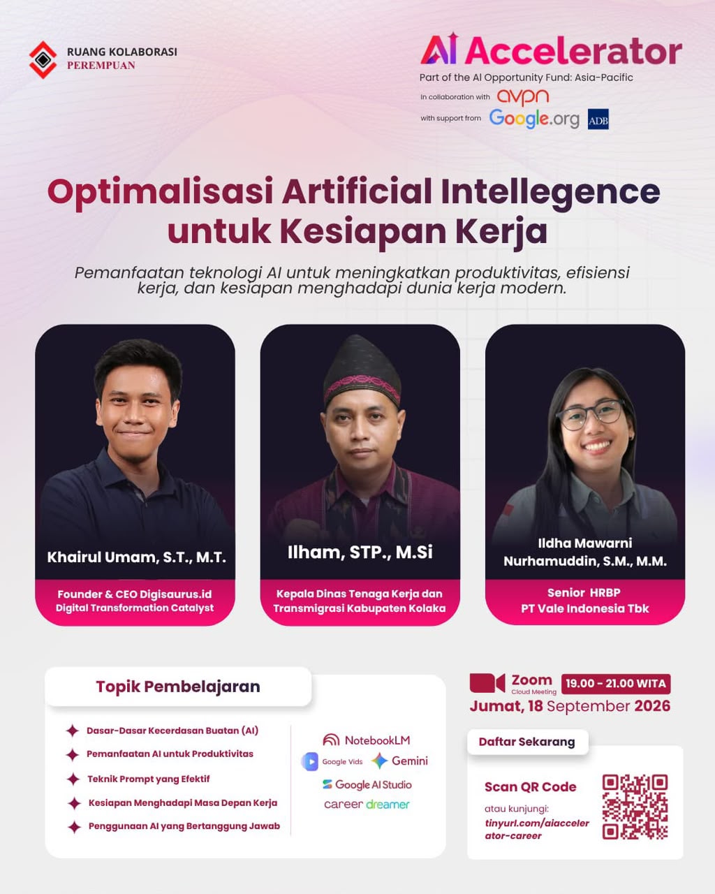Poster Kegiatan AI Accelerator Kesiapan Kerja